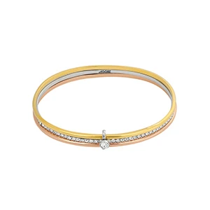 Interlocking Ring Bangle Trio