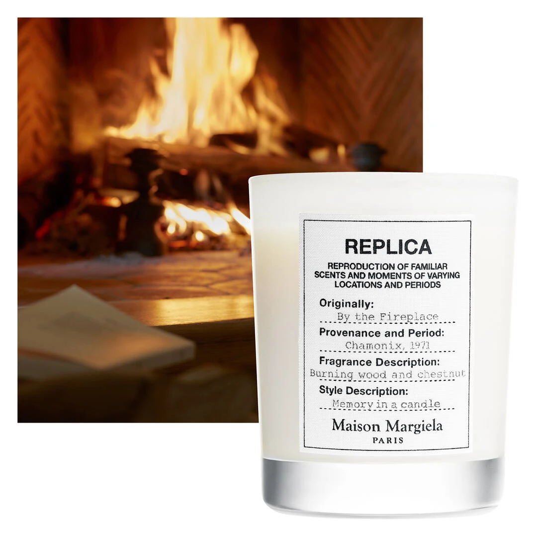 Replica By The Fireplace Unisex Candle