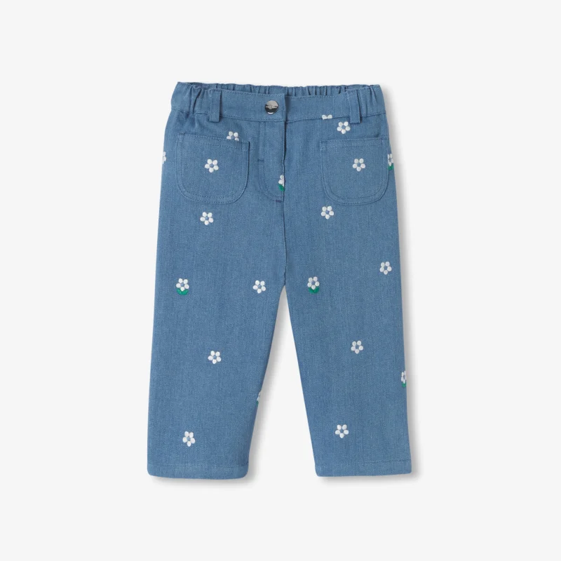 Baby girl embroidered jeans