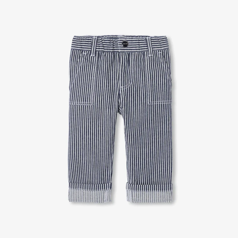 Baby striped twill trousers
